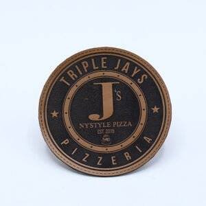 Triple Jays Pizzeria Custom Leather Patches